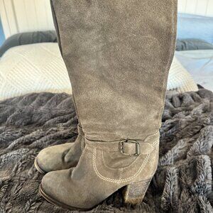 Lavorazione Artigiana Suede Knee High Boot Size 36 | Italian Leather Heeled Boot